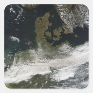 Aschenfeder von Eyjafjallajokull Vulkan 2 Quadratischer Aufkleber