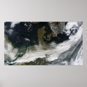 Aschenfeder von Eyjafjallajokull Vulkan Poster