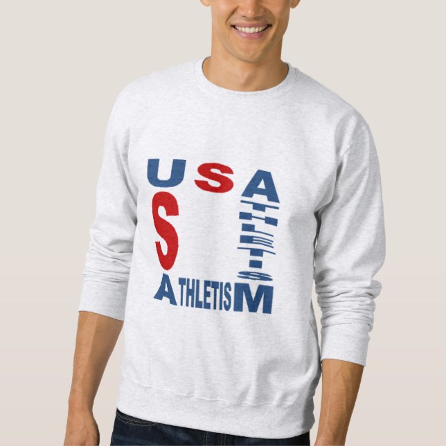 Aschenpullover Herren USA ATHLETISM Sweatshirt (Vorderseite)