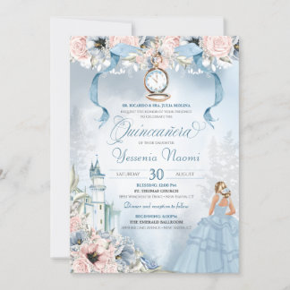 Aschenputtel Burg Fairy Tale Quinceanera Einladung