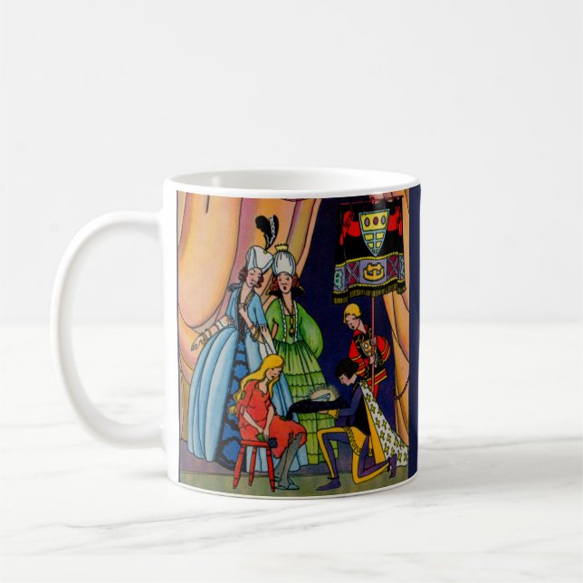 Aschenputtel, der Prinz und die Scheibe Kaffeetasse (Links)