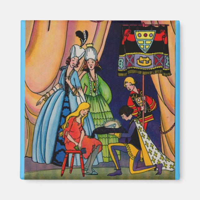Aschenputtel, der Prinz und die Scheibe Magnet (Vorne)