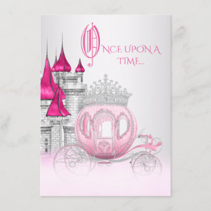 Aschenputtel einmal auf die Zeit Prinzessin Geburt Einladung