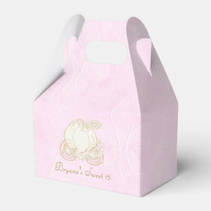 Aschenputtel Goldene Kutsche Rosa Party Favor Boxe Geschenkschachtel