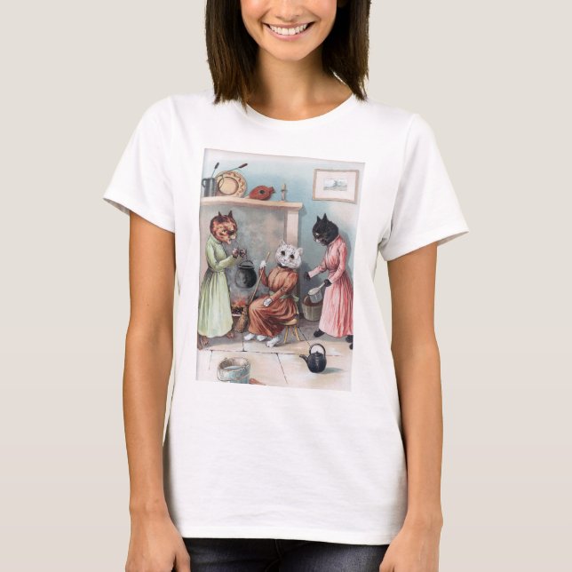 Aschenputtel, Louis Wain T-Shirt (Vorderseite)