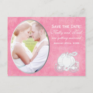 Aschenputtel Rosa & Silber Kutsche Foto Postkarte