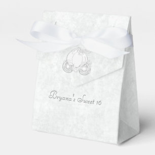 Aschenputtel Silber-Kutsche Weiße Partygeschenkbox Geschenkschachtel