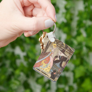 Aschenputtel und die gute Fee, Vintage Märchen Schlüsselanhänger