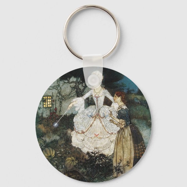 Aschenputtel und Fairy Godmutter Schlüsselanhänger (Vorderseite)