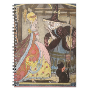 Aschenputtel und gute Fee, Vintage Märchen Notizblock