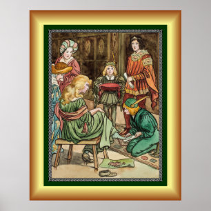 Aschenputtel und ihr Prinz ~ versuchen, den Schläg Poster