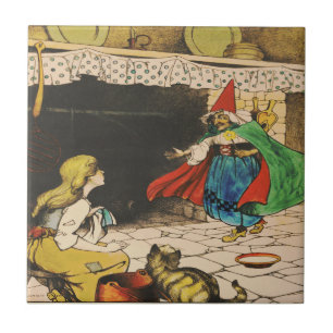 Aschenputtel Vintage Repro Keramik Fliese