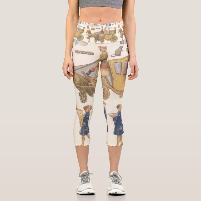 Aschenputtel, Vintage Viktorianische Puppentoilett Capri Leggings (Vorderseite)