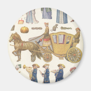Aschenputtel, Vintage Viktorianische Puppentoilett Magnet