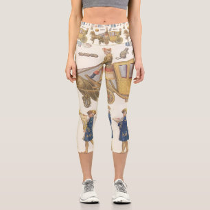 Aschenputtel, Vintage viktorianisches Papierpuppe Capri Leggings