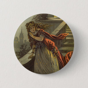 Ascheputtel auf Altmodisch, Viktorianische Märchen Button