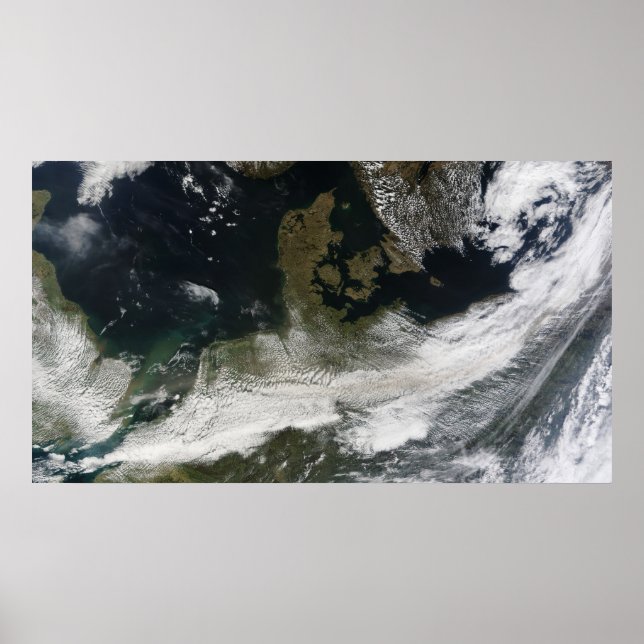 Aschewolke vom Vulkan Eyjafjallajokull Poster (Vorne)