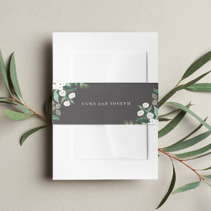 Aschfarben   Botanische Hochzeit in Gewächshäusern Einladungsbanderole