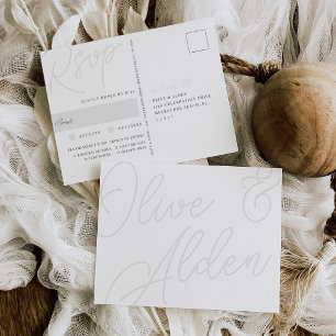 Aschfarben   Script Watermark Meal Choice UAWG Postkarte