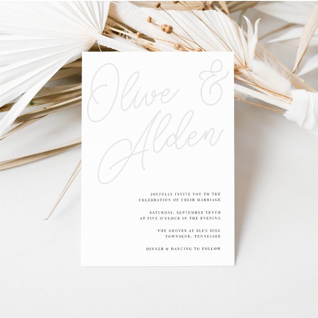 Aschfarben | Script Watermark Wedding Einladung (Von Creator hochgeladen)