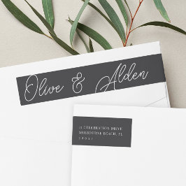 Aschfarben | Script Watermark Wedding Rücksendeadr