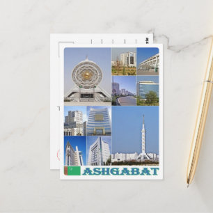 Aschgabat - Turkmenistan - Mosaik - Postkarte