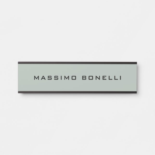 Aschgrau minimalist schlicht lesbar modern türschild (Vorderseite )
