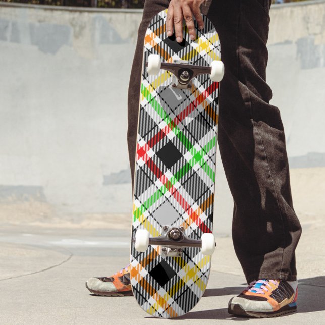 Aschgrau Schwarz Multicolor Flanell Kariert Tartan Skateboard (Von Creator hochgeladen)