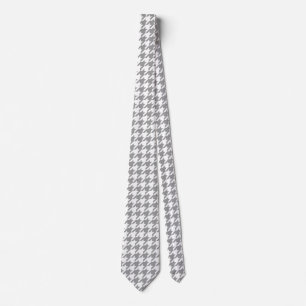 Aschgrau-weiß kariert Houndstooth Krawatte