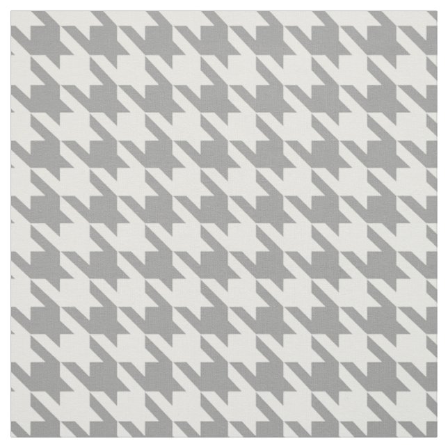 Aschgrau weißes Houndstooth Karomuster Stoff (Muster)
