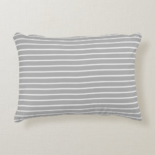 Aschgraue Streifen Design Dekokissen