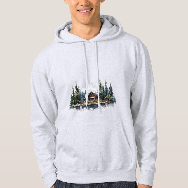 Aschgraues Berg Retreat Sweatshirt  (Vorderseite)
