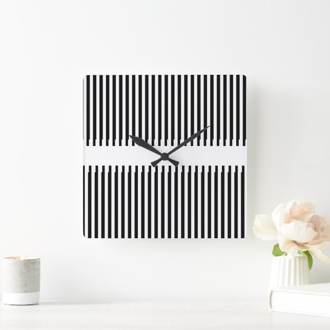 ASCII Art Quadratische Wanduhr (Zuhause)