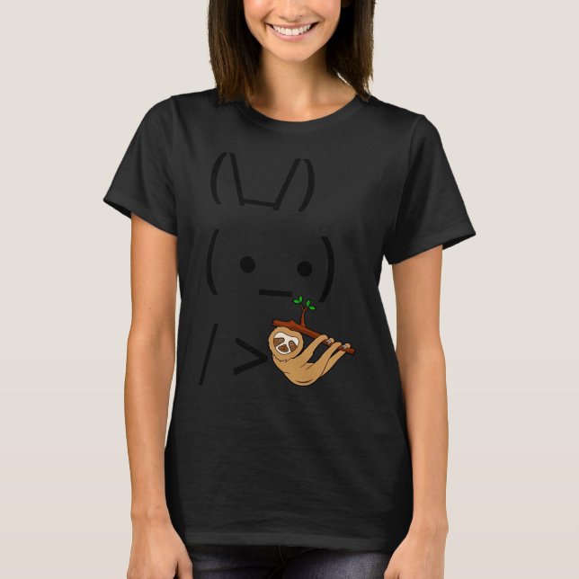Ascii Bunny Rabbit Holend T-Shirt (Vorderseite)