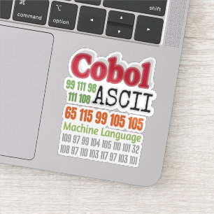 Ascii Cobol-Programmiermaschine Sprache Aufkleber