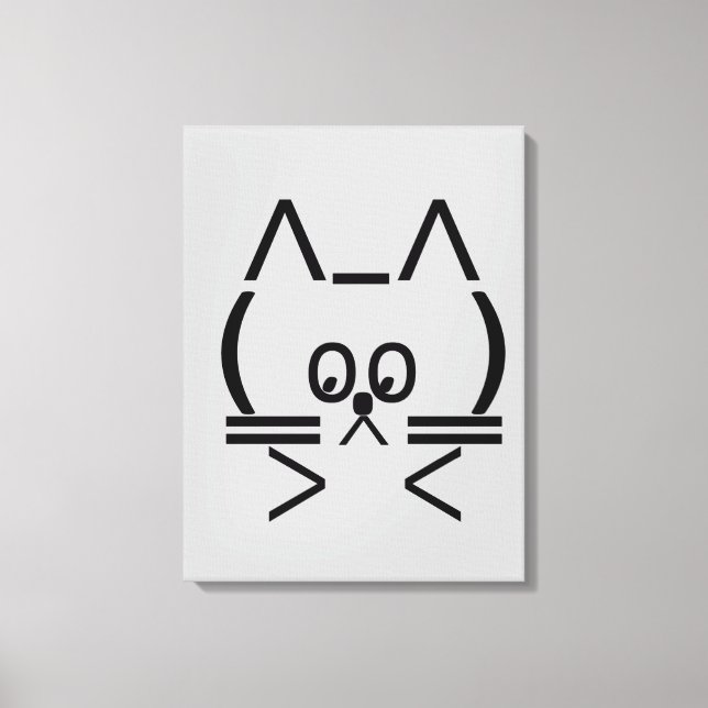 ASCII-KATZE LEINWANDDRUCK (Vorderseite)