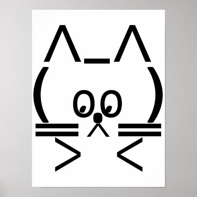 ASCII-KATZE POSTER (Vorne)