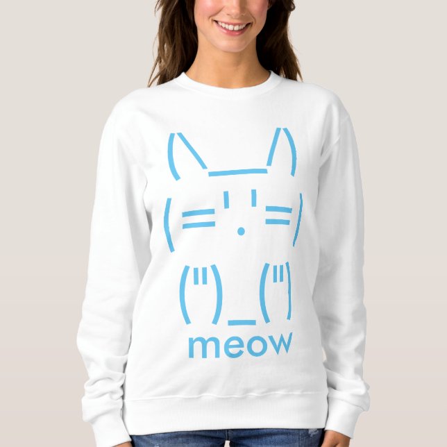 ASCII-Katze Sweatshirt (Vorderseite)