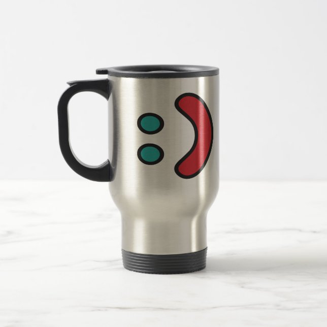 Ascii Smile Reisebecher (Links)