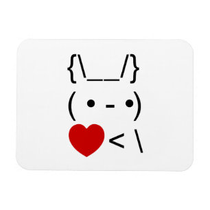 ASCII Text Art Bunny Rabbit Mitnehmen Magnet
