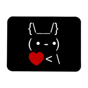 ASCII Text Art Bunny Rabbit Mitnehmen Magnet