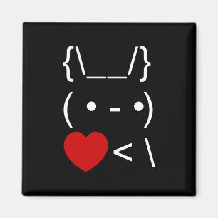 ASCII Text Art Bunny Rabbit Mitnehmen Magnet