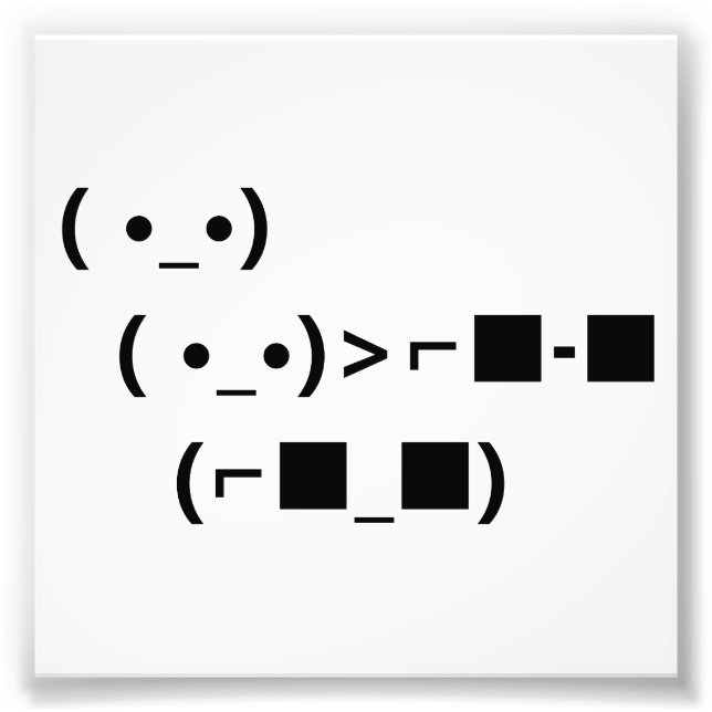 ASCII Unicode-Sonnenbrillen behandeln Fotodruck (Vorne)