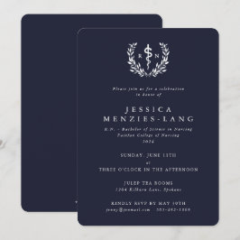 Asclepius-Abschluss der Nurse Einladung