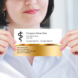 Asclepius Rod Medical Business Cards Visitenkarte