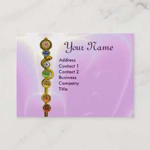 ASCLEPIUS-STRECKE,7 SCHAKRAS,JUGENDINSTRUCTOR Pink Visitenkarte