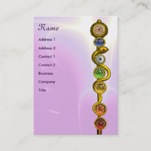 ASCLEPIUSROD,7 SCHAKRAS,JUGENDINSTRUCKER, rosa Visitenkarte