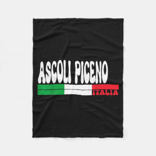Ascoli Piceno Stadt Italia Vintage Italien Flagge Fleecedecke