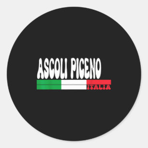 Ascoli Piceno Stadt Italien Vintage Italien Flagge Runder Aufkleber