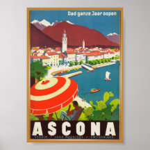 Ascona Vintage-Reiseposter
